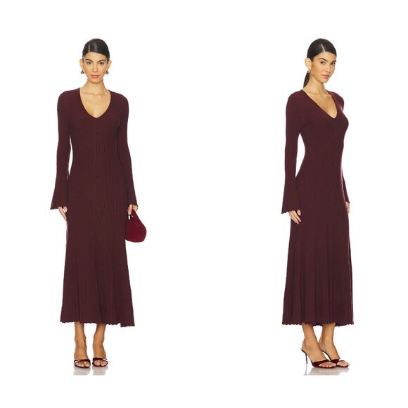 PAIGE Dresses & Skirts - PAIGE Bel Dress in Oxblood